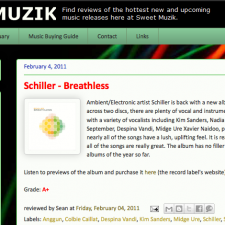 Review of Schiller’s Breathless on Sweet Muzik