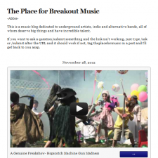 The Place for Breakout Music Feature A Genuine Freakshow!