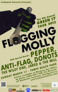 donots, green 17, st. patrick's day, flogging molly, anti-flag, pepper
