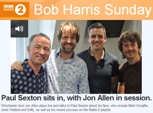 Jon Allen on Bob Harris Sunday (BBC Radio 2)