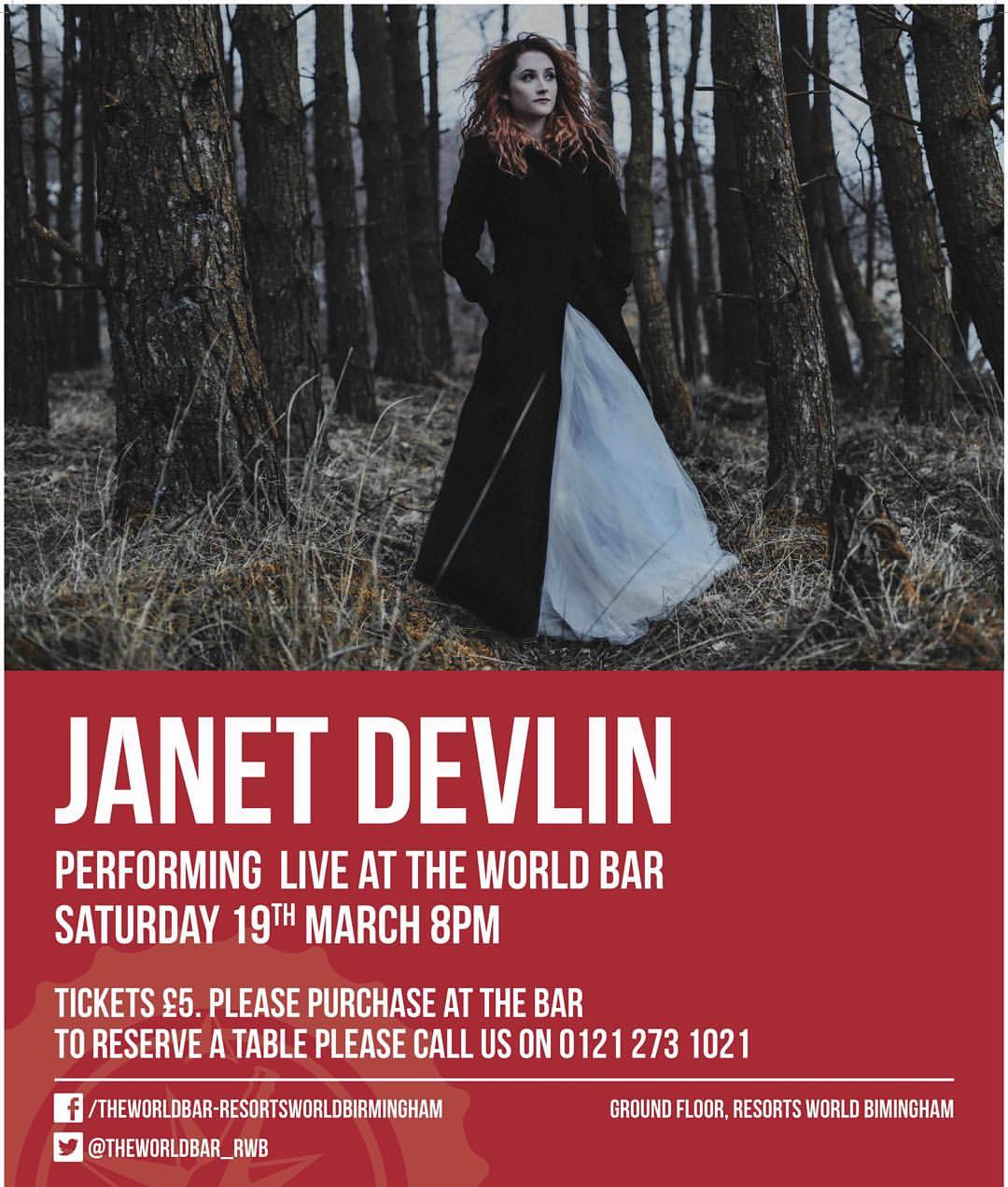 Janet Devlin World Bar UK Singer Songwriter