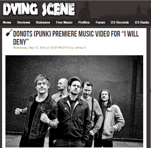 dying scene music video premiere donots punk rock band carajo