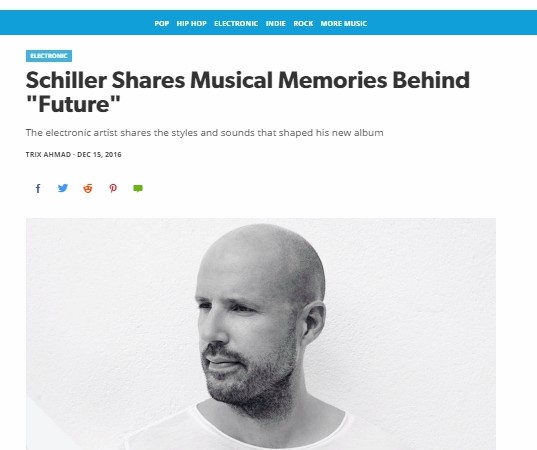 Schiller Shares Musical Memories Behind "Future" With ARTISTdirect
