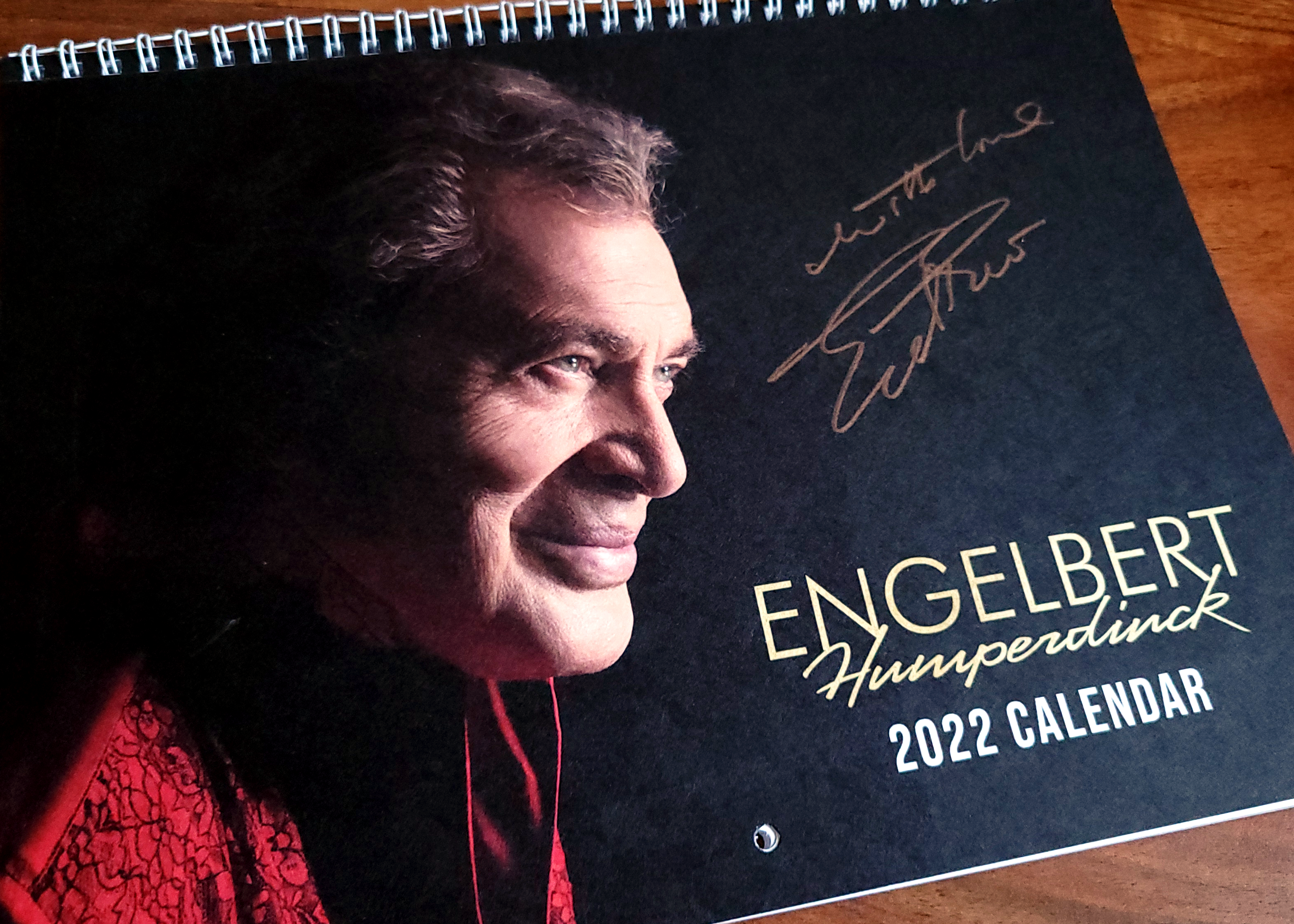 Limited Edition Autographed Engelbert Humperdinck 2022 Wall Calendar